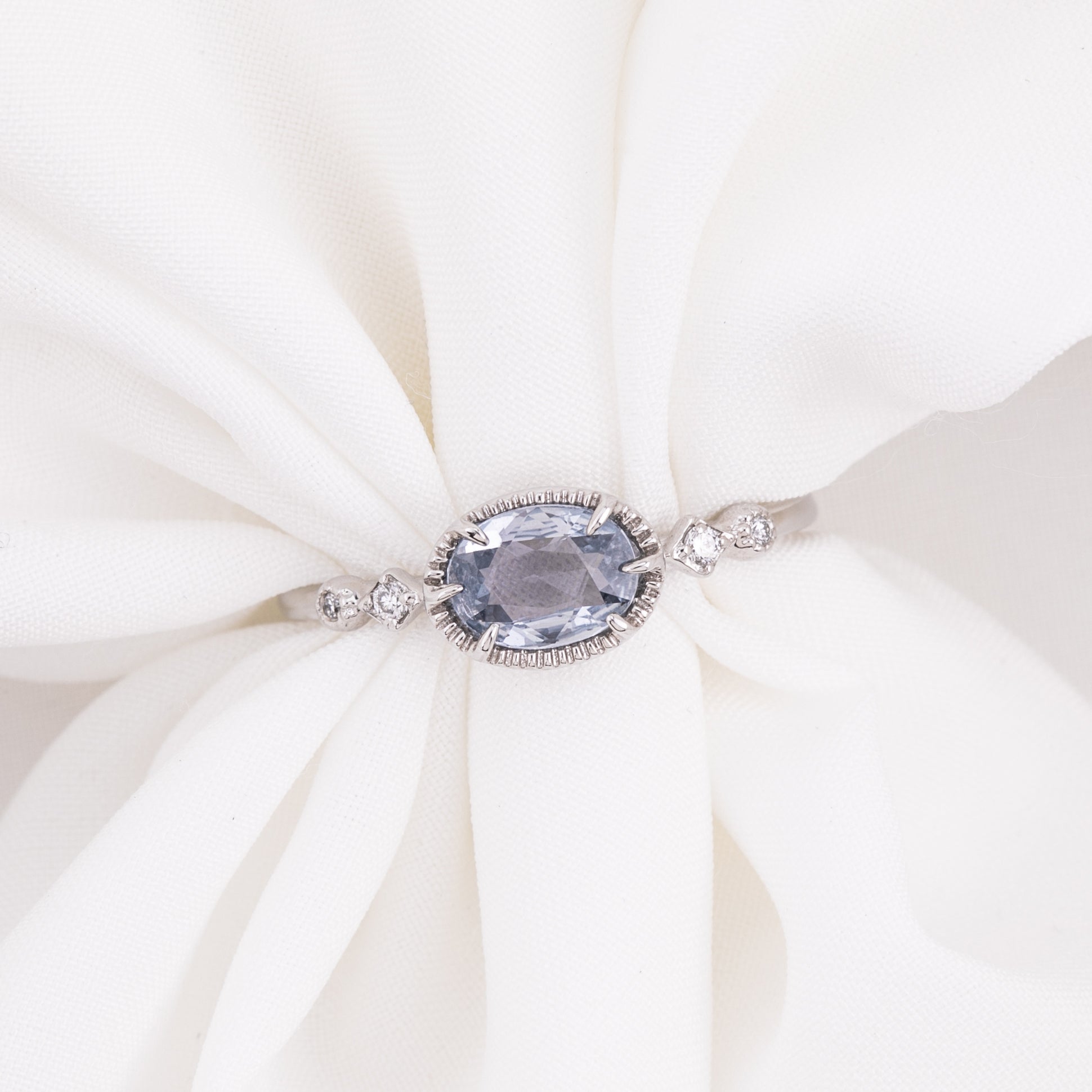 Stella Ring -Blue Sapphire, unheated sapphire, natural blue sapphire ...