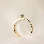 Alice Ring 4mm 0.35ct Montana Sapphire 14k Yellow Gold