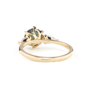 Claire Ring 1.71ct Parti Green Yellow Australian Sapphire, 14k Yellow Gold (One of a kind)