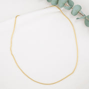 14K Gold Round Box Chain Necklace | 2.1mm
