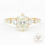 Estel Fleur Grand Ring, Oval Brilliant Cut Diamond