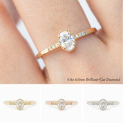 Grace Ring, Oval Brilliant Cut Diamond