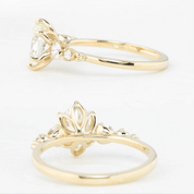 Estel Fleur Grand Ring, Oval Brilliant Cut Diamond