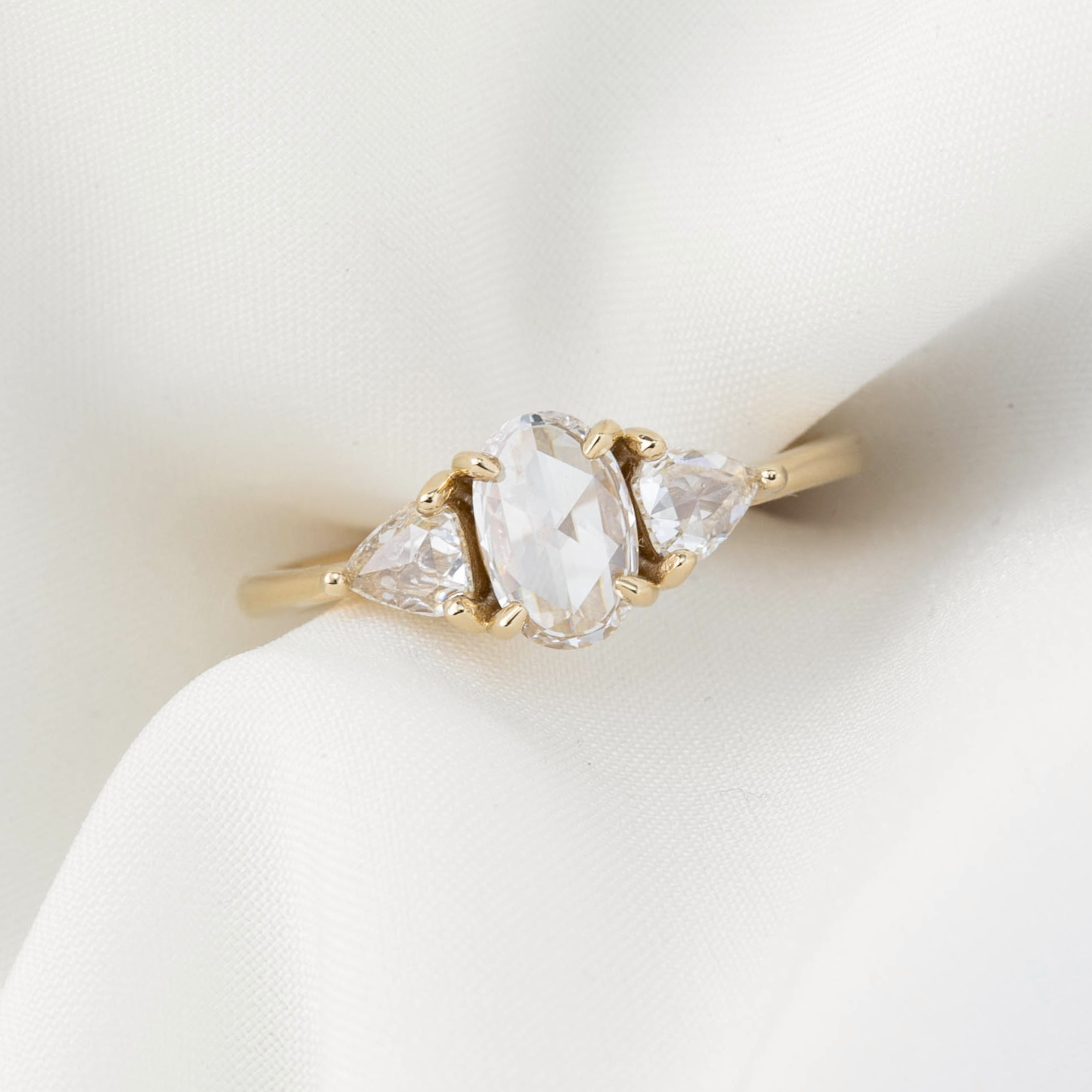 Madison Ring, Oval Rose Cut Diamond