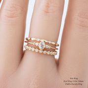 Estel Bezel Ring, Oval Rose Cut Diamond