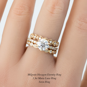 Maria Luxe Ring, Round Brilliant Cut Diamond