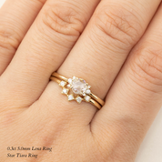 Lena Ring, Round Rose Cut Diamond