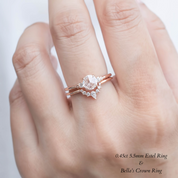 Estel Ring, Round Rose Cut Diamond