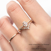 Audrey Ring, Oval Rose Cut Diamond