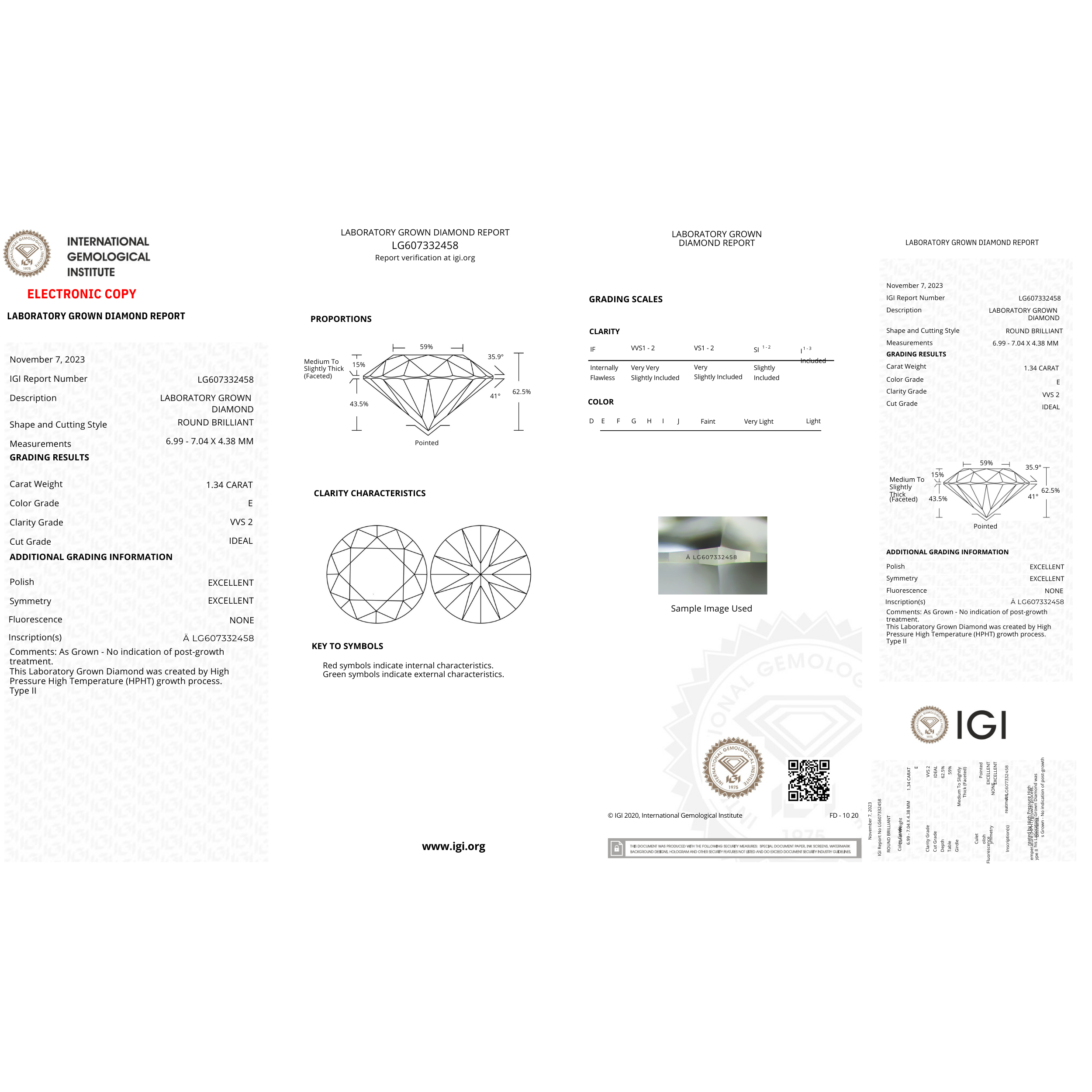 Alice Ring, IGI Certified 1.34ct Round Lab Diamond, 14k Yellow Gold (One of a kind)