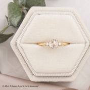 Estel Ring, Round Rose Cut Diamond