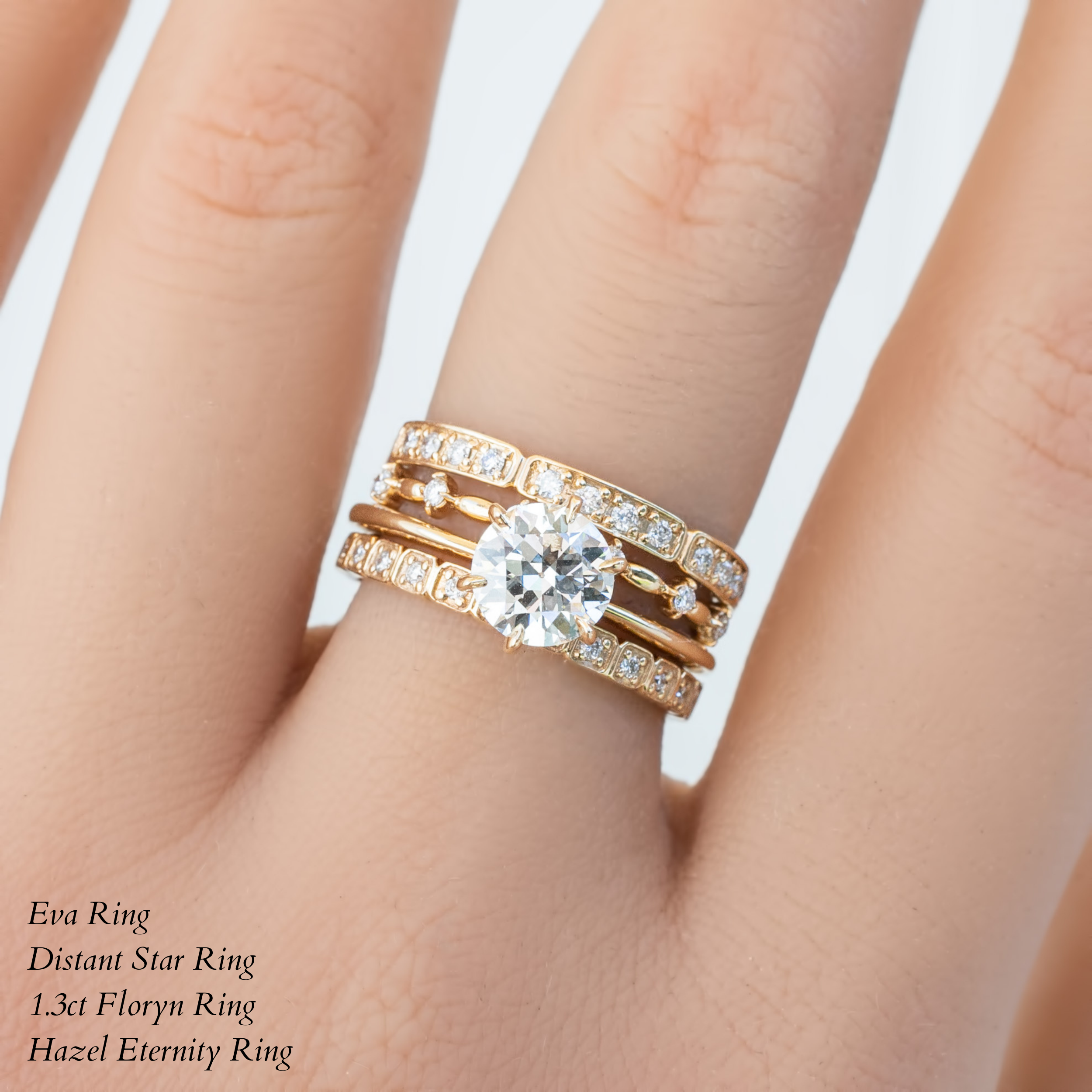 Floryn Ring, Round Brilliant Cut Diamond