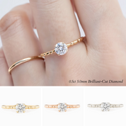 Candy Ring, Round Brilliant Cut Diamond