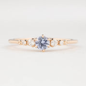 【即日配送】エステルフルールリング ・0.30ct・非加熱マダガスカル産ピンクサファイア・K14YG