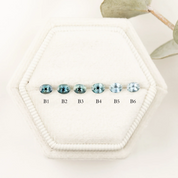 ダリアブレスレット 非加熱マダガスカル産　ブルーグリーンサファイア