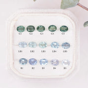 0.30ct Calibrated Oval Blue Green Unheated Sapphires (4.8mm) CS211 (#2)