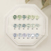 0.25ct Calibrated Round Madagascar Blue Green Sapphires (4.0mm) CS317