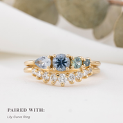 【即日配送】ドロップレッツリング ・0.84ct・マダガスカル＆モンタナ産サファイア・K14YG
