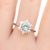 Amara Ring, 1.24ct Icy Blue Madagascar Sapphire