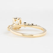 Wisteria Ring, Oval Rose Cut Diamond