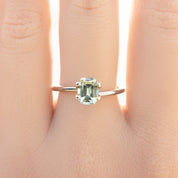 1.34ct Cushion Cut Light Green Montana Sapphire SF349