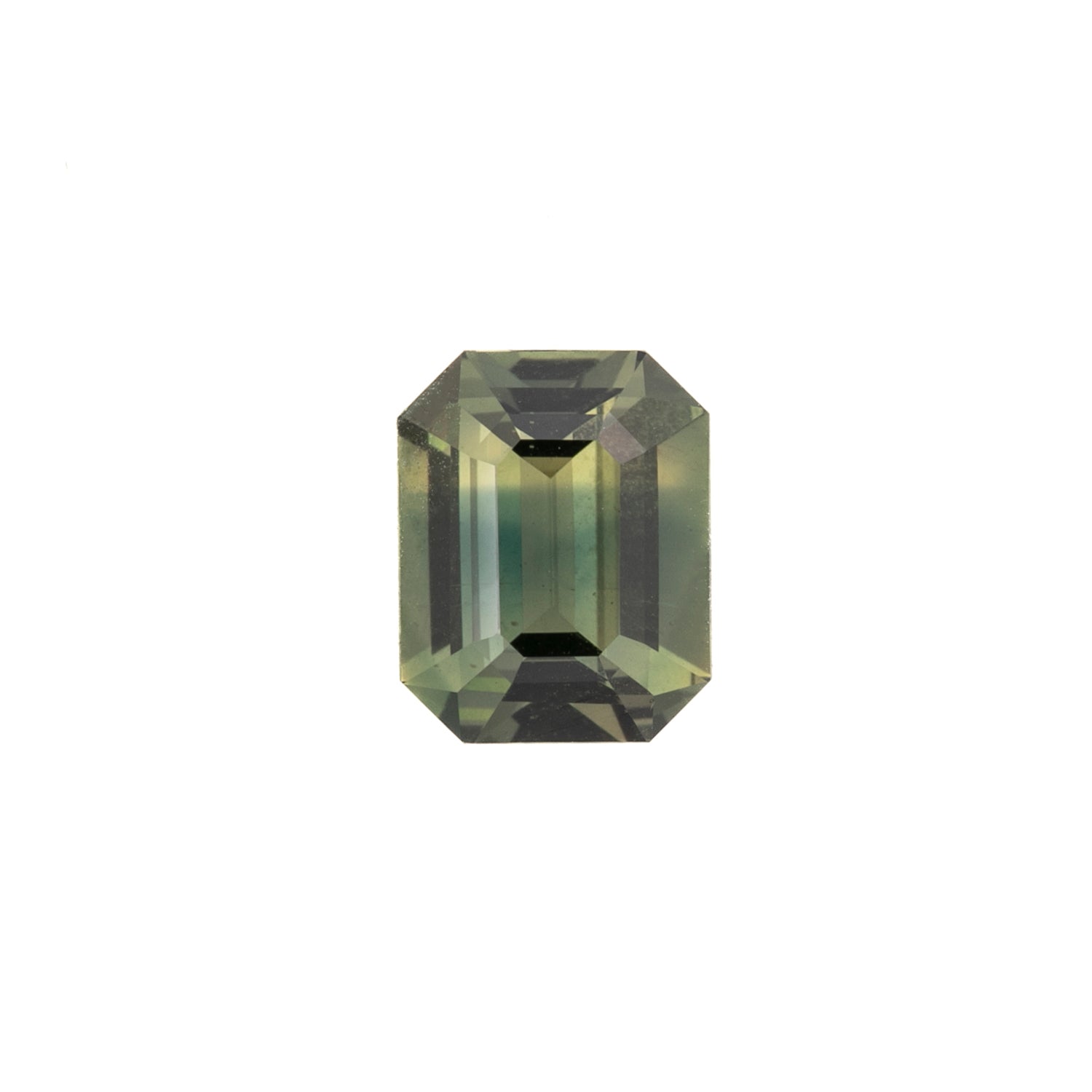 2.28ct Emerald Cut Green Madagascar Sapphire SF404