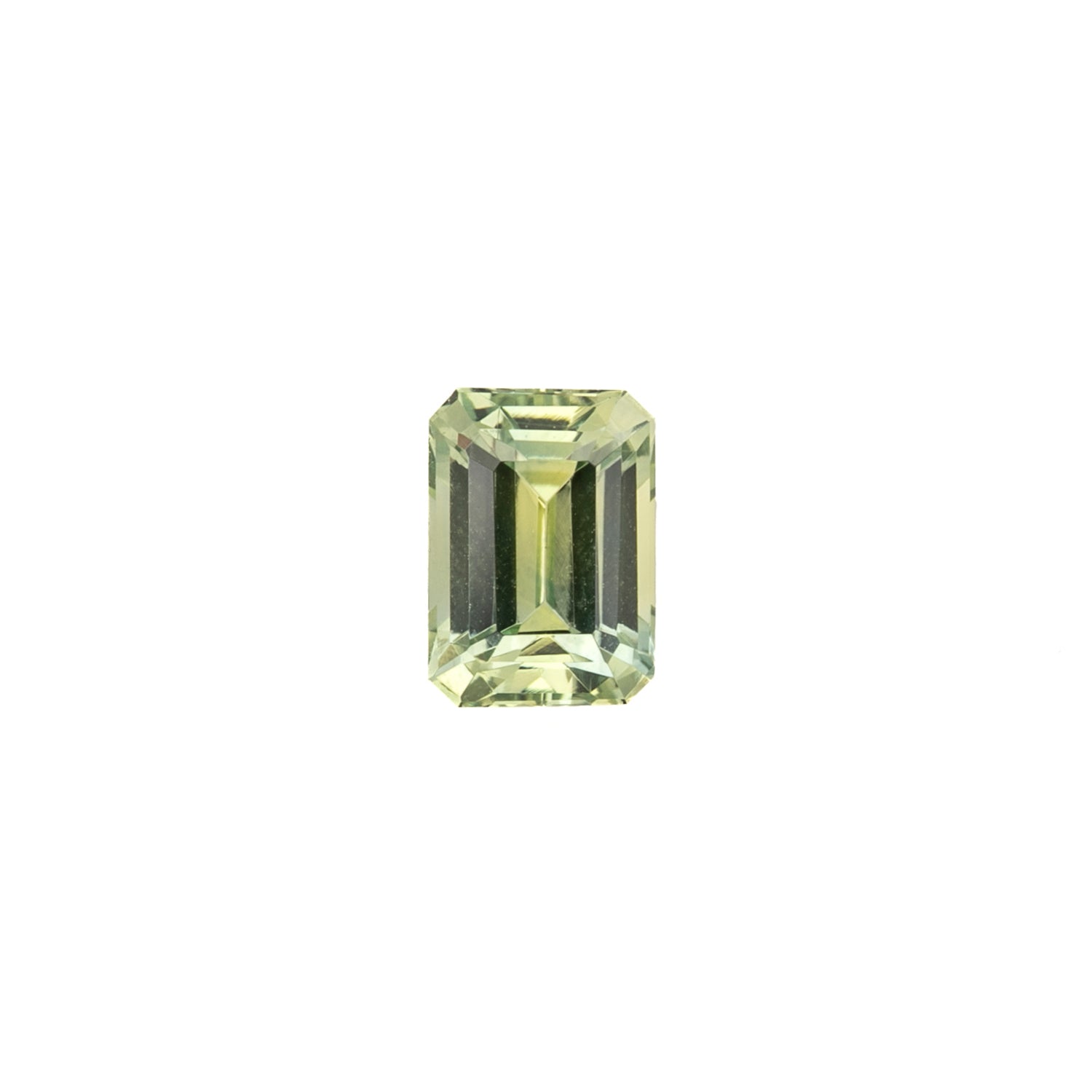 1.39ct Emerald Cut Light Green Montana Sapphire SF405