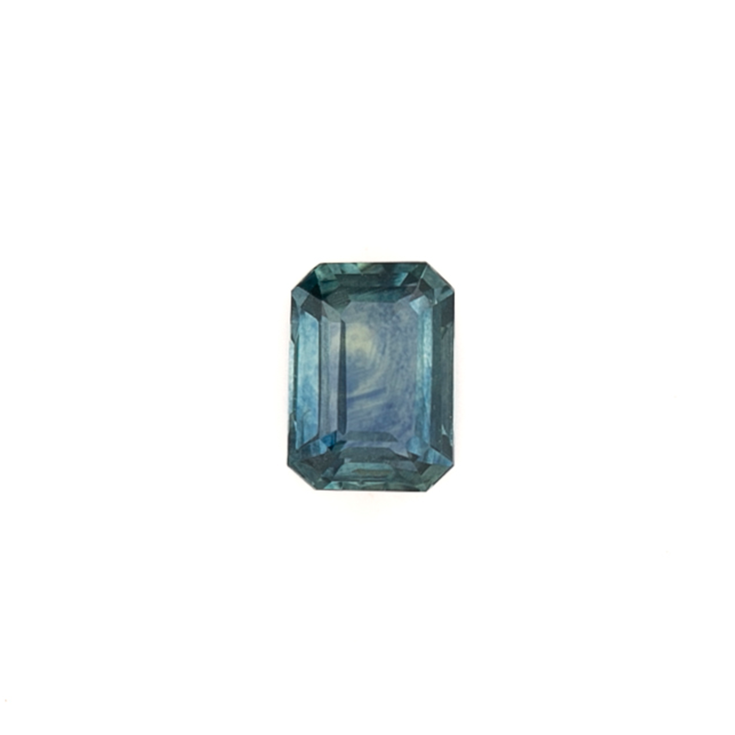 1.25ct Emerald Cut Teal Blue Montana Sapphire SF467