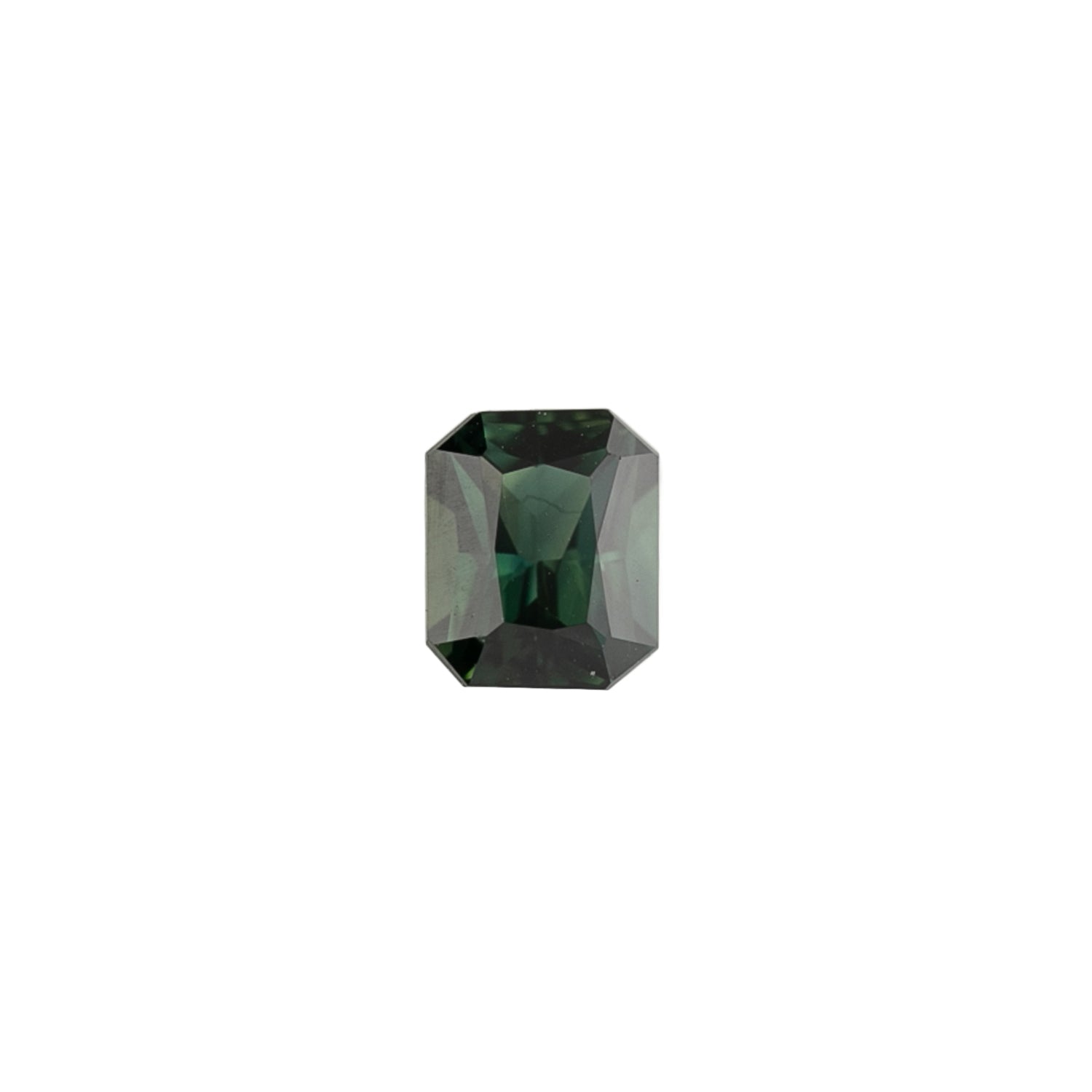 1.17ct Emerald Cut Deep Teal Blue Sapphire SF470