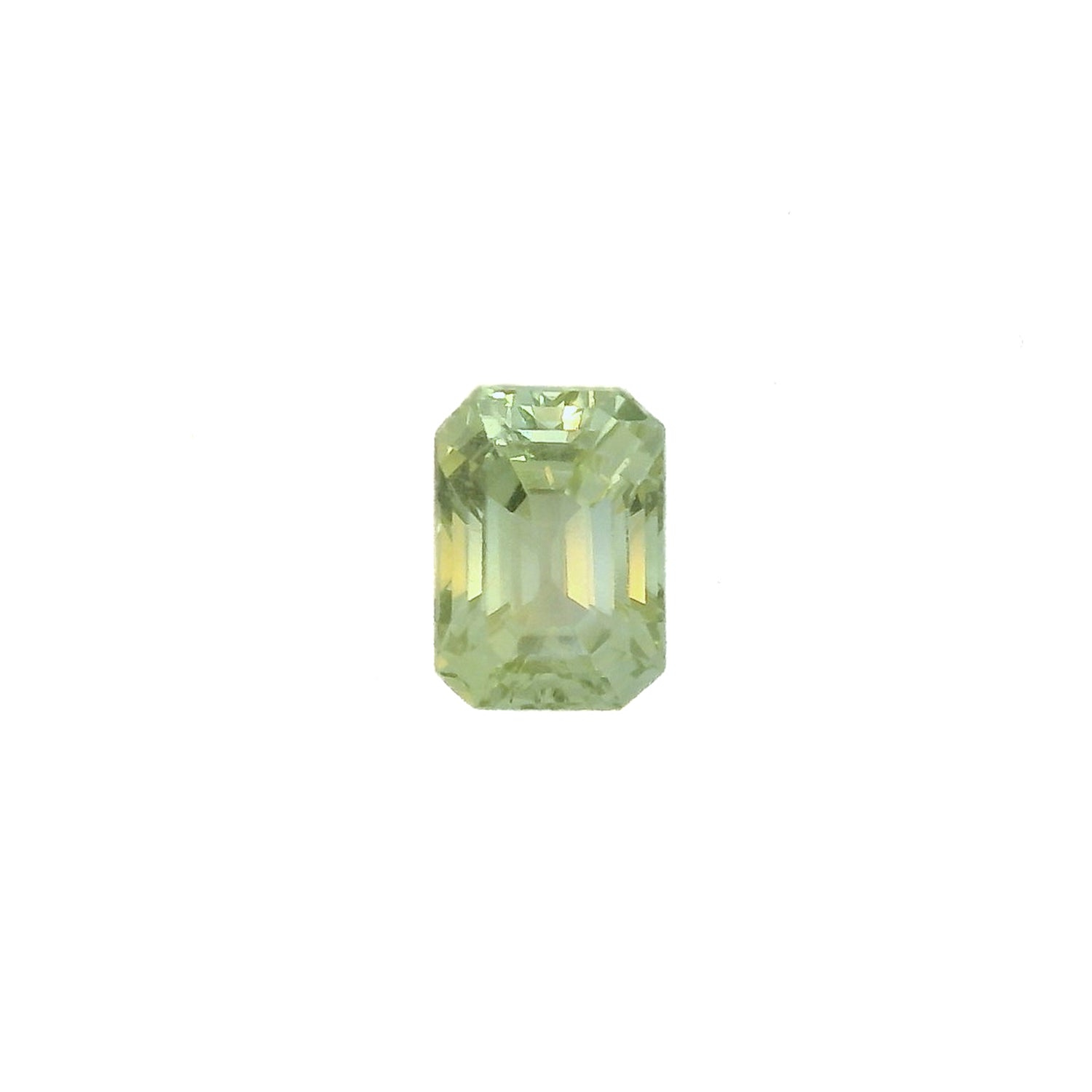 1.55ct Emerald Cut Light Green Madagascar Sapphire SF522