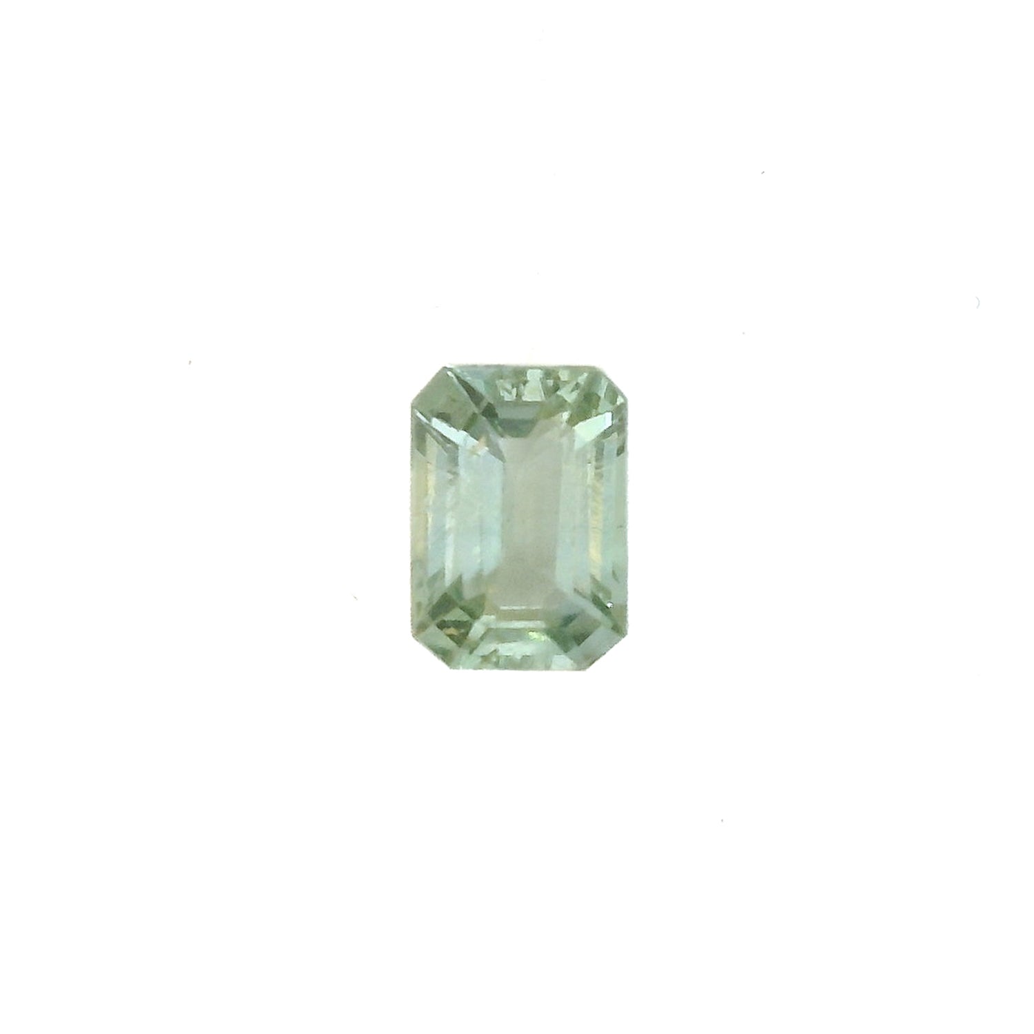 1.36ct Emerald Cut Light Blue Green Madagascar Sapphire SF523
