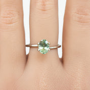 1.51ct Oval Cut Green Montana Sapphire SO435