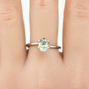 1.48ct オーバルカット パルティグリーンイエロー サファイア モンタナ産 SO440