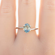 1.36ct Oval Cut Light Blue Montana Sapphire SO453