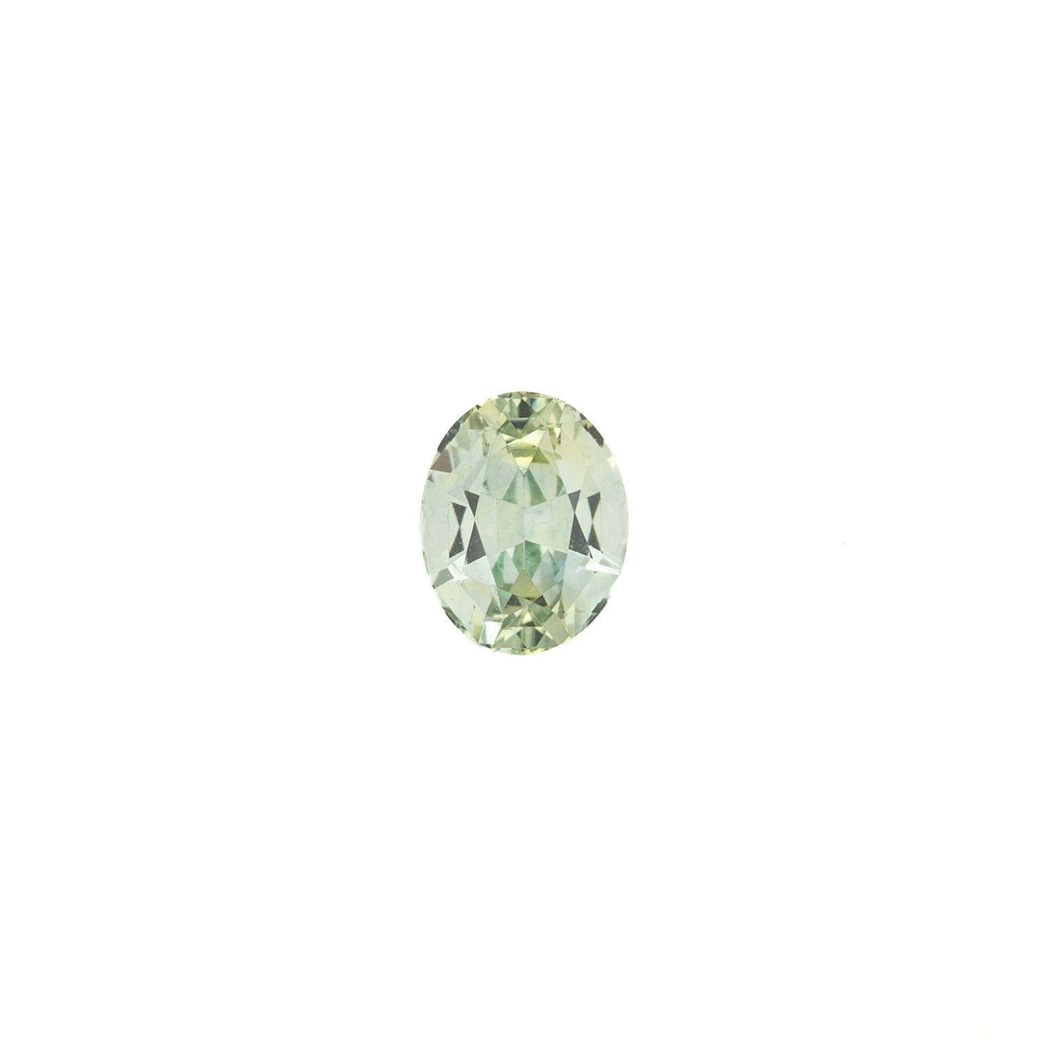 1.02ct Oval Cut Light Green Montana Sapphire SO508