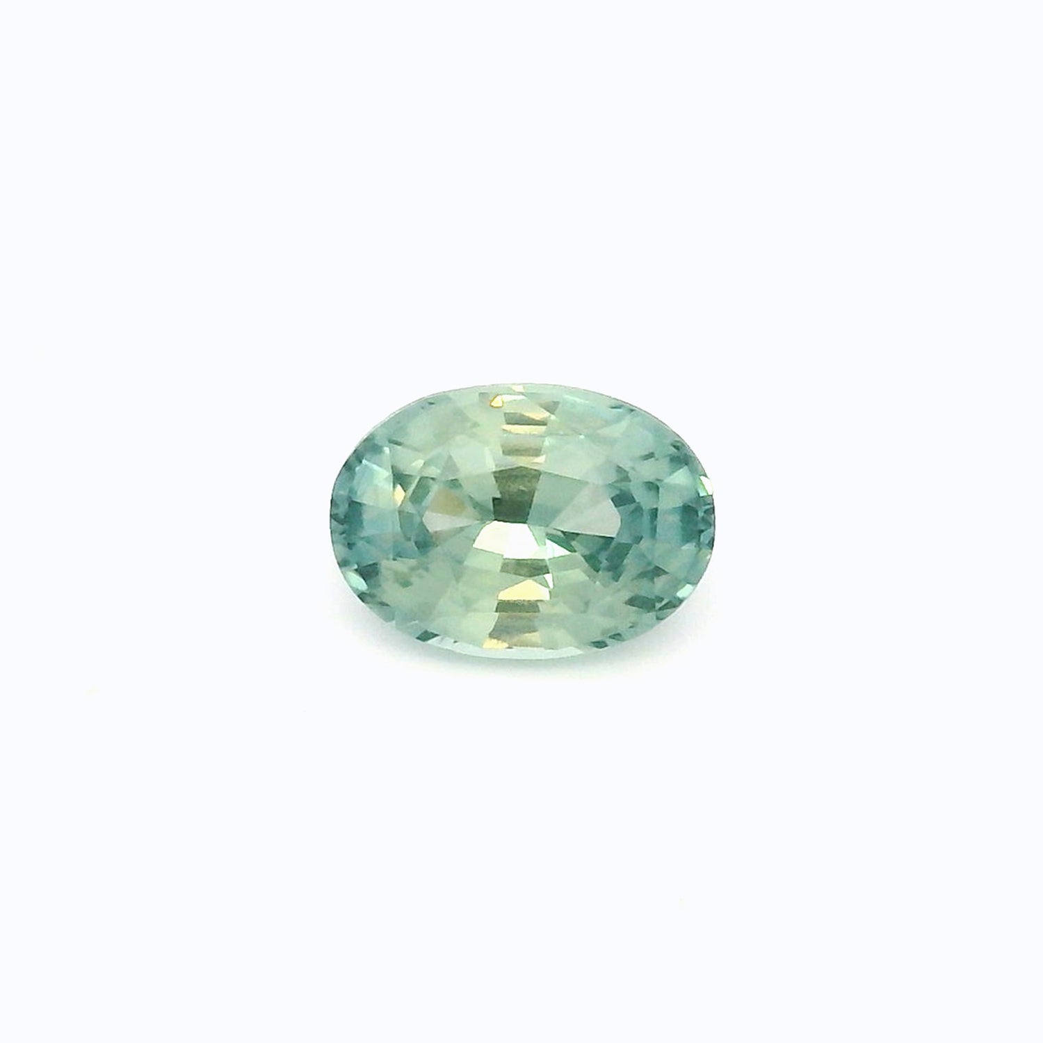 2.26ct Oval Cut Light Blue Green Madagascar Sapphire SO607