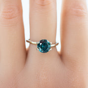 2.19ct Round Cut Teal Blue Green Montana Sapphire SR249