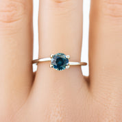 1.11ct Round Cut Teal Blue Montana Sapphire SR264