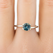 0.98ct ラウンドカット ティールブルーサファイア モンタナ産 SR266