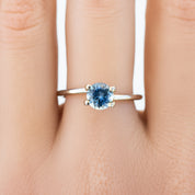 1.09ct Round Cut Blue Montana Sapphire SR269