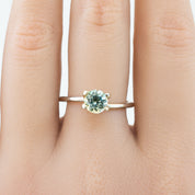 1.2ct Round Cut Light Green Yellow Montana Sapphire SR279