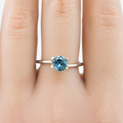1.19ct Round Cut Teal Blue Montana Sapphire SR283