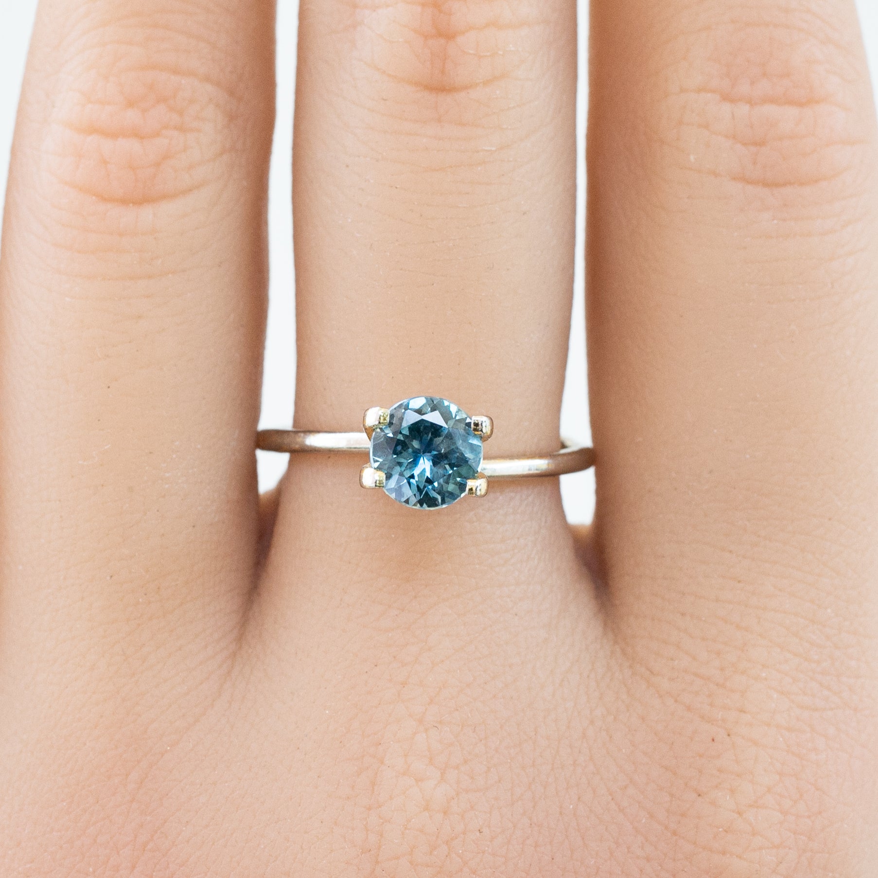 1.19ct Round Cut Teal Blue Montana Sapphire SR283