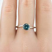 1.23ct Round Cut Blue Green Montana Sapphire SR284
