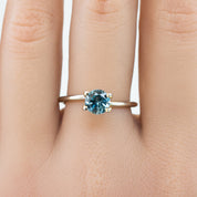 1.14ct Round Cut Light Teal Blue Montana Sapphire SR291