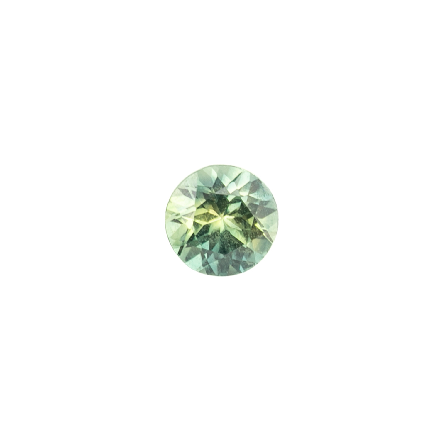 1.17ct Round Cut Parti Yellow Green Montana Sapphire SR333