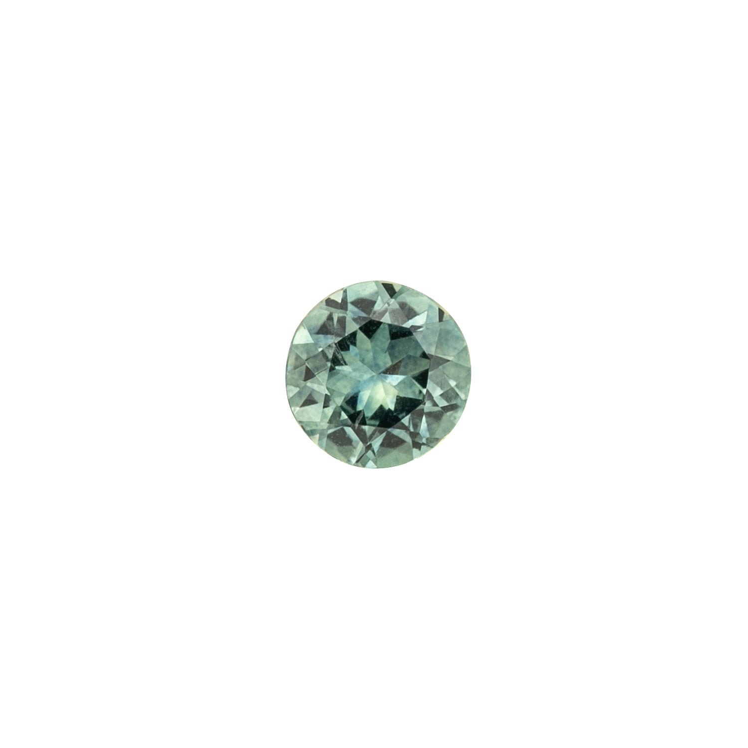 0.97ct Round Cut Light Blue Green Montana Sapphire SR337