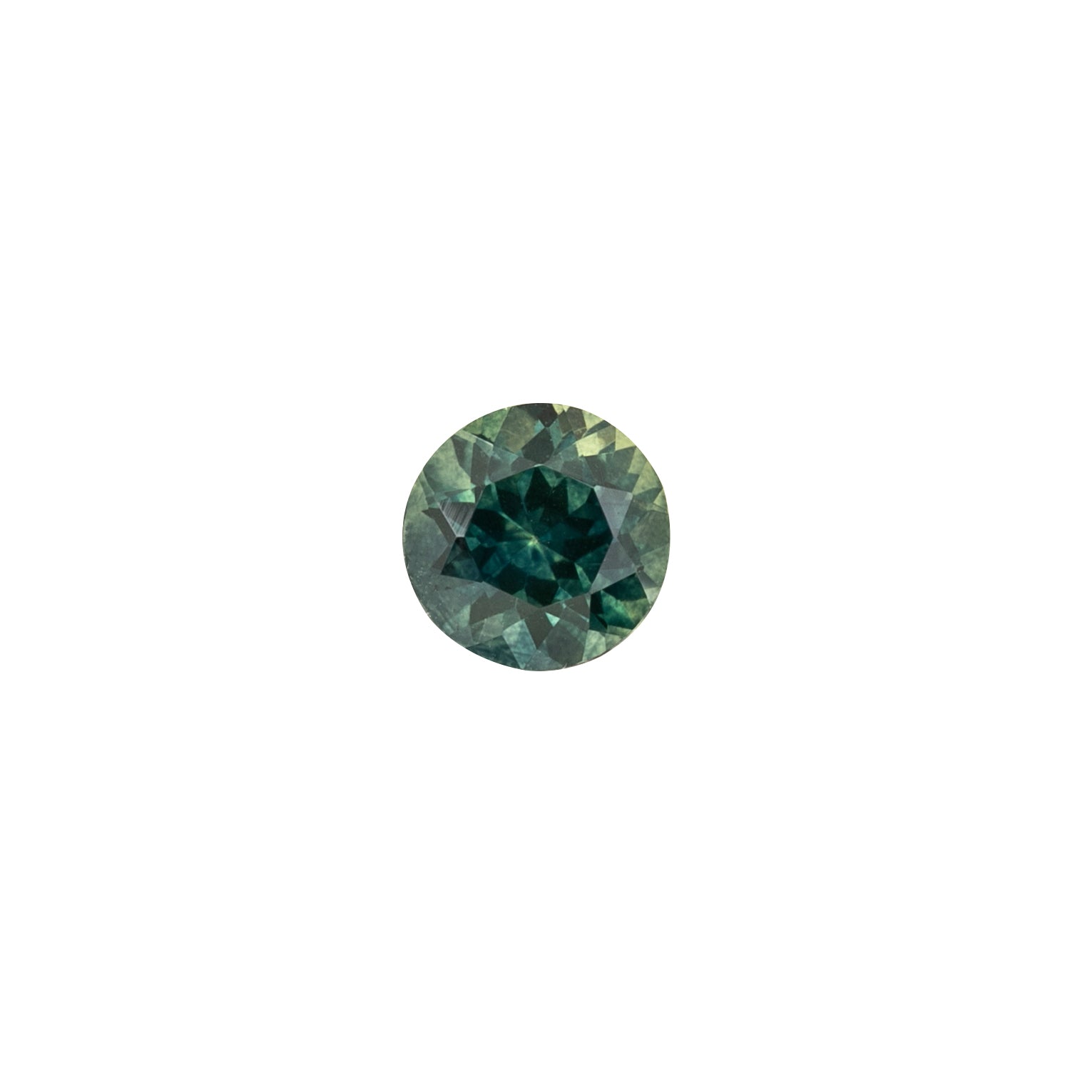 1.12ct Round Cut Peacock Green Montana Sapphire SR340