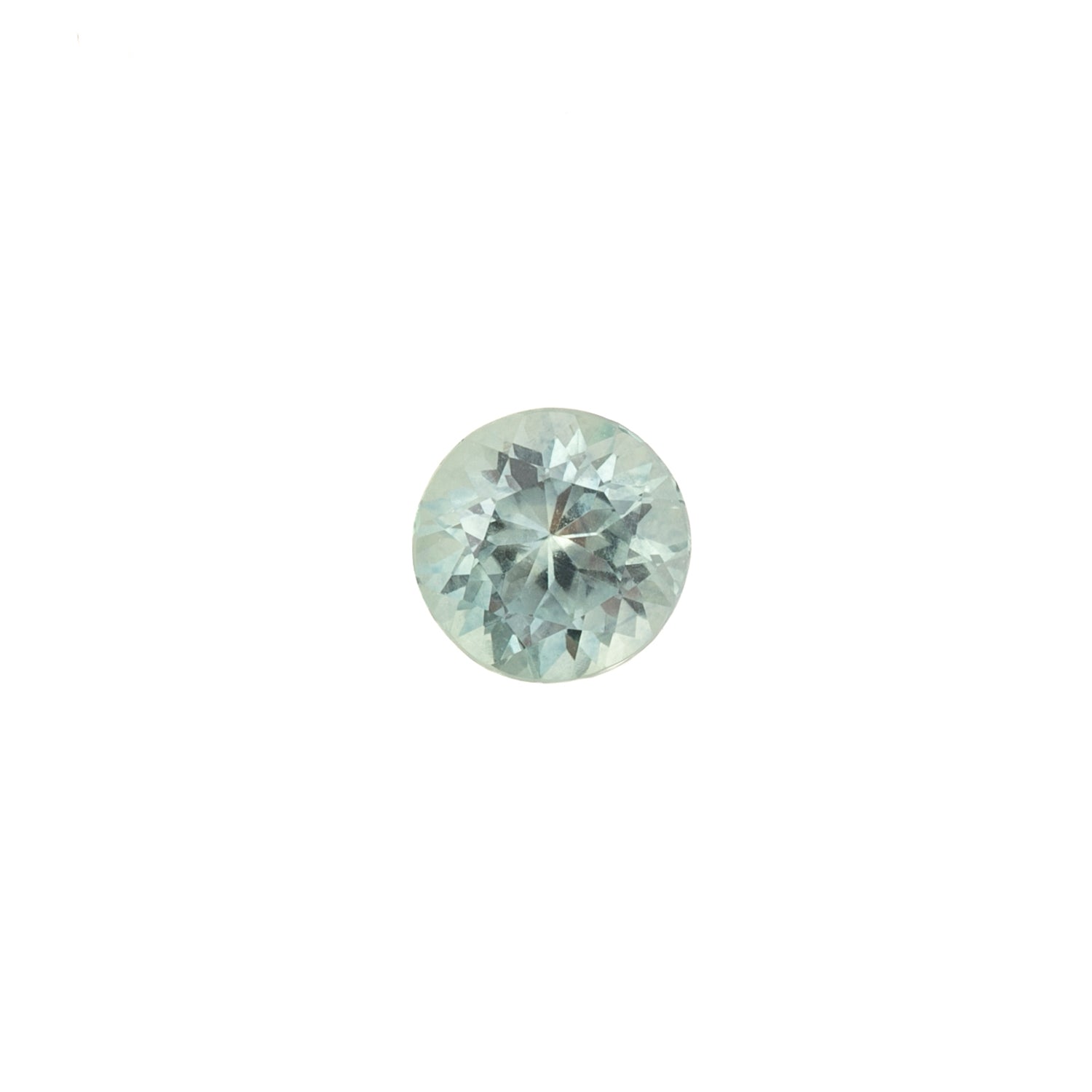 0.98ct Round Cut Light Blue Green Montana Sapphire SR349