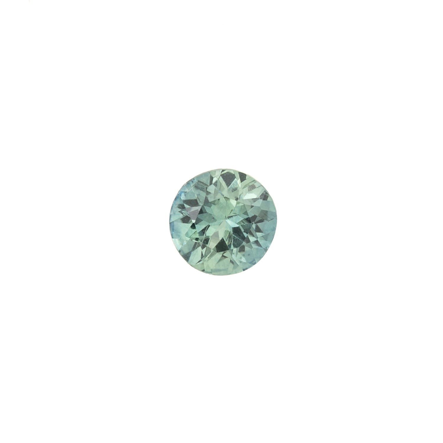 0.93ct Round Cut Light Blue Green Montana Sapphire SR351